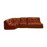 70s skai orange sofa