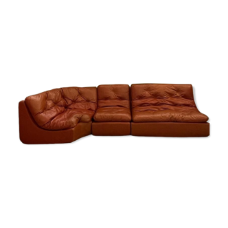 70s skai orange sofa