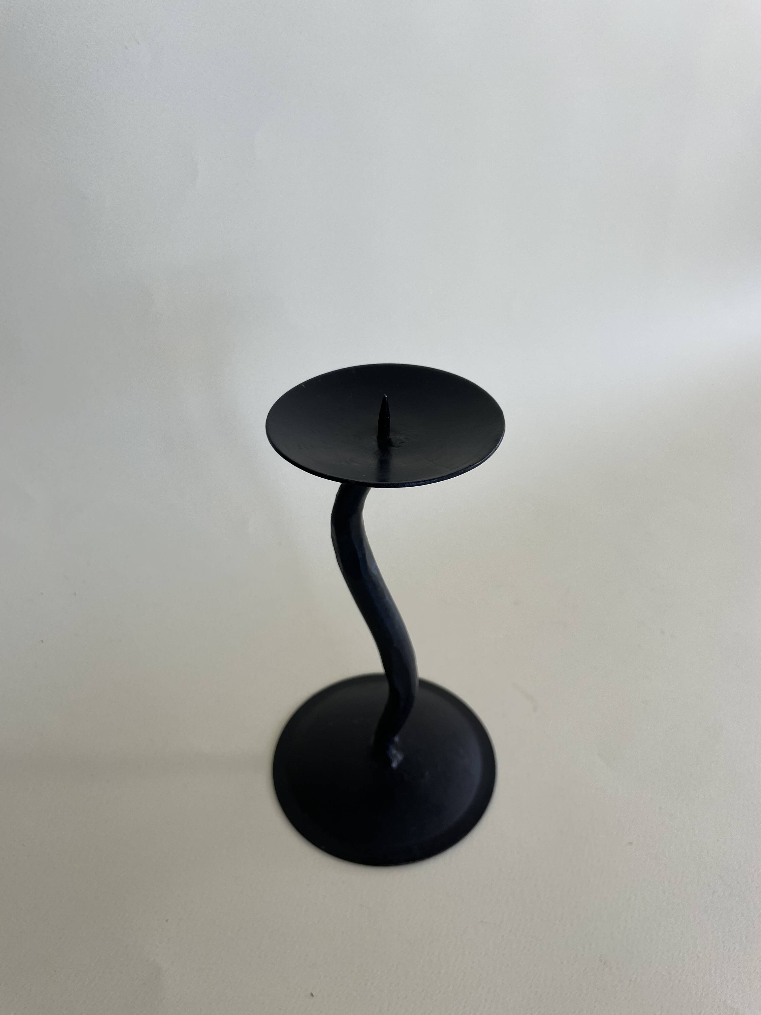 Black Metal Candlestick Holder