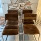 Set of 4 chairs chrome and suede 70s
