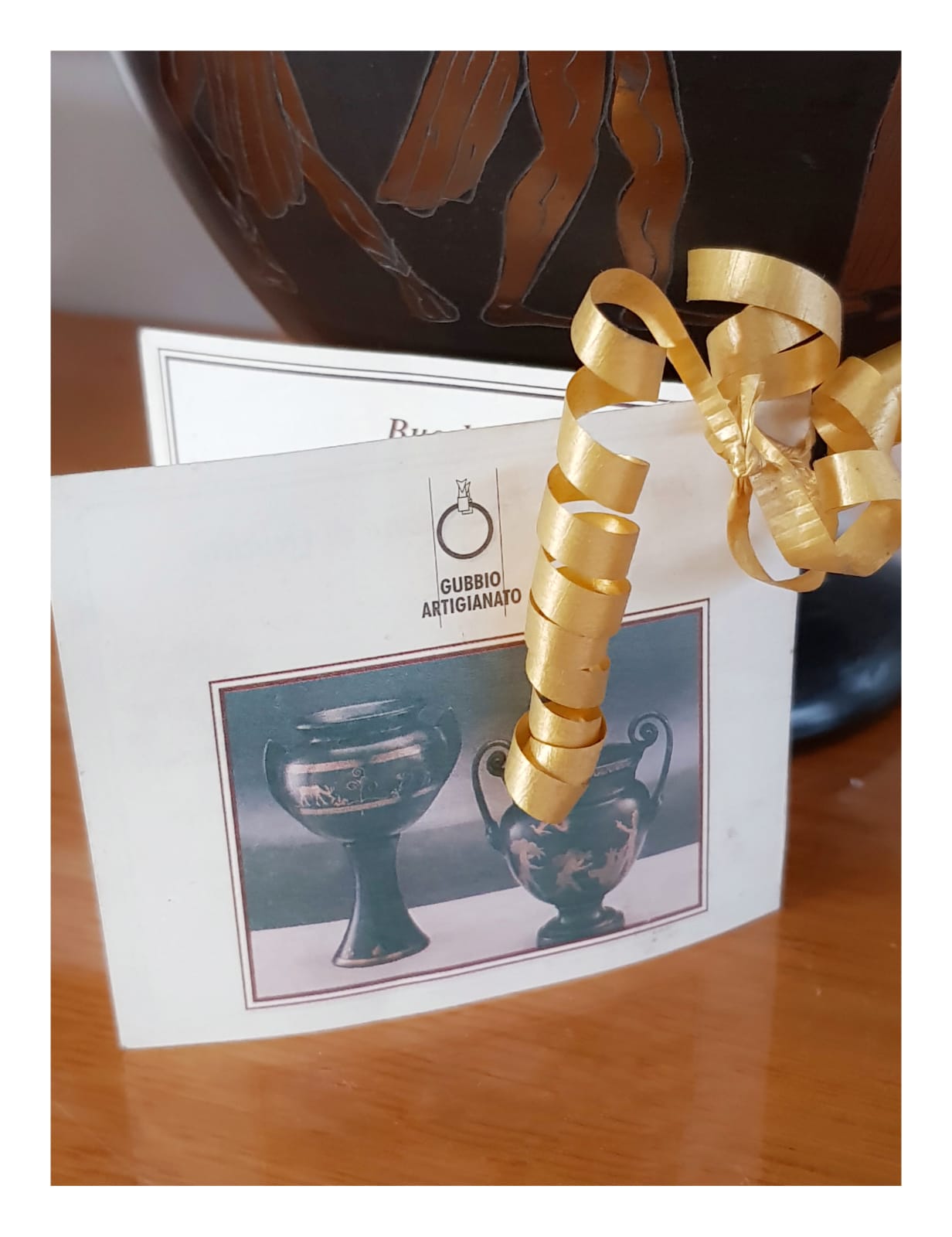 Italian artisanal reproduction Etruscan bucchero vase