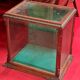 Rare counter display case / exhibition case in walnut display case.