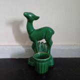 Poët-Laval ceramic fawn signed Jean Art-Déco