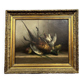 Bargot French school of the 19th century: Still life with pheasant Oil on canvas Napoleon III period