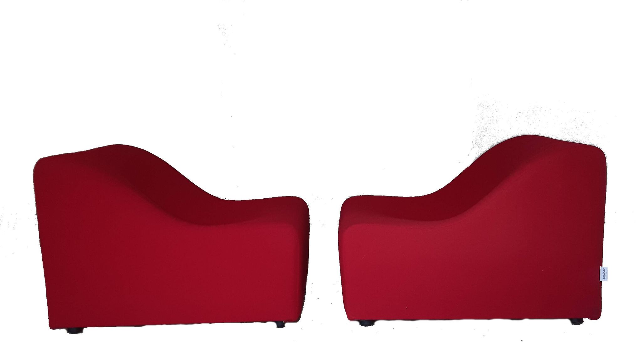 Pair of chromatic swivel armchairs by Kwok Hoi Chan, Steiner