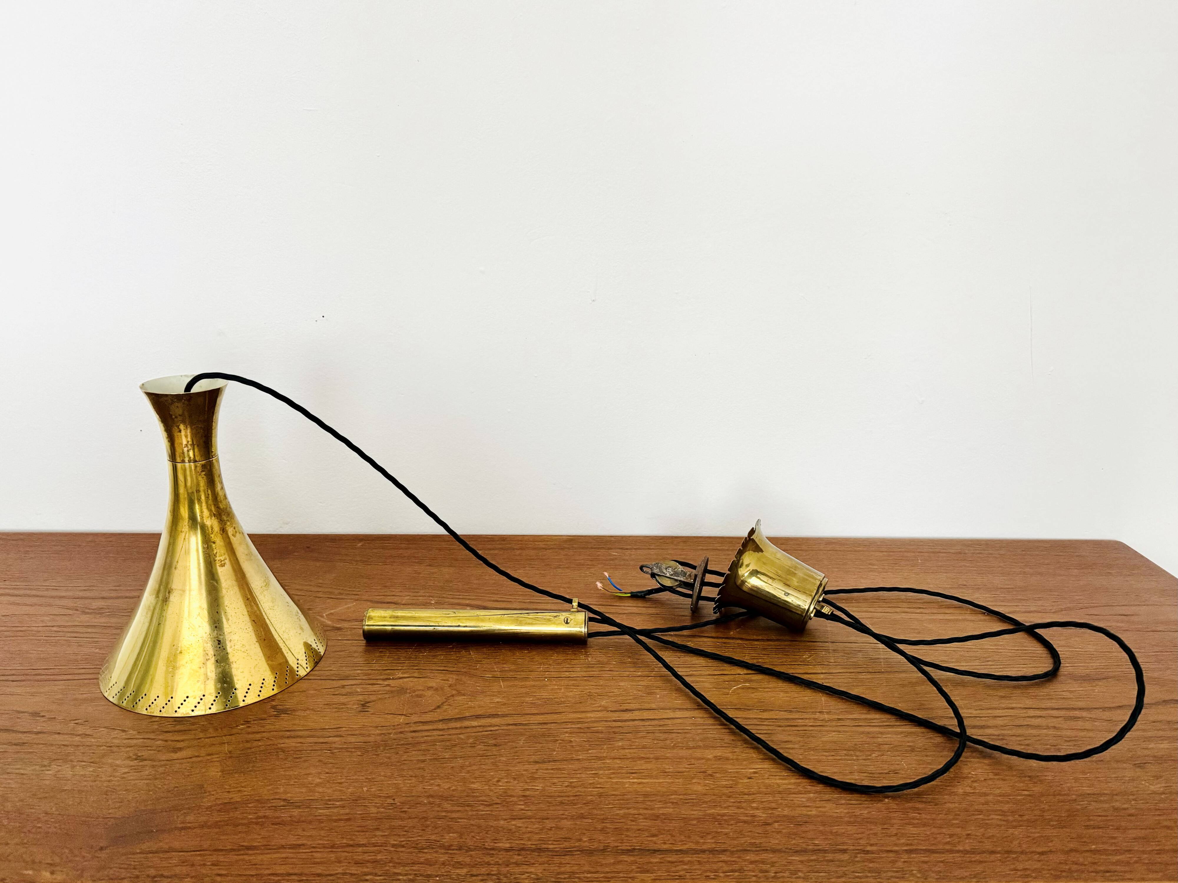 Adjustable Brass Pendant Lamp with Counterweight