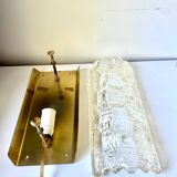 Glass & Brass wall sconces design by Carl Fagerlund for Orrefors /Lyfa