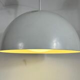 Suspension lamp in white metal and glass, 1970