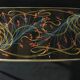 Rectangular coffee table vintage 50s floral art deco pattern