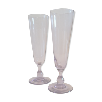 Champagne flutes at the end of the 19th century