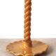 Ceramic candle holder serrated plate mustard yellow