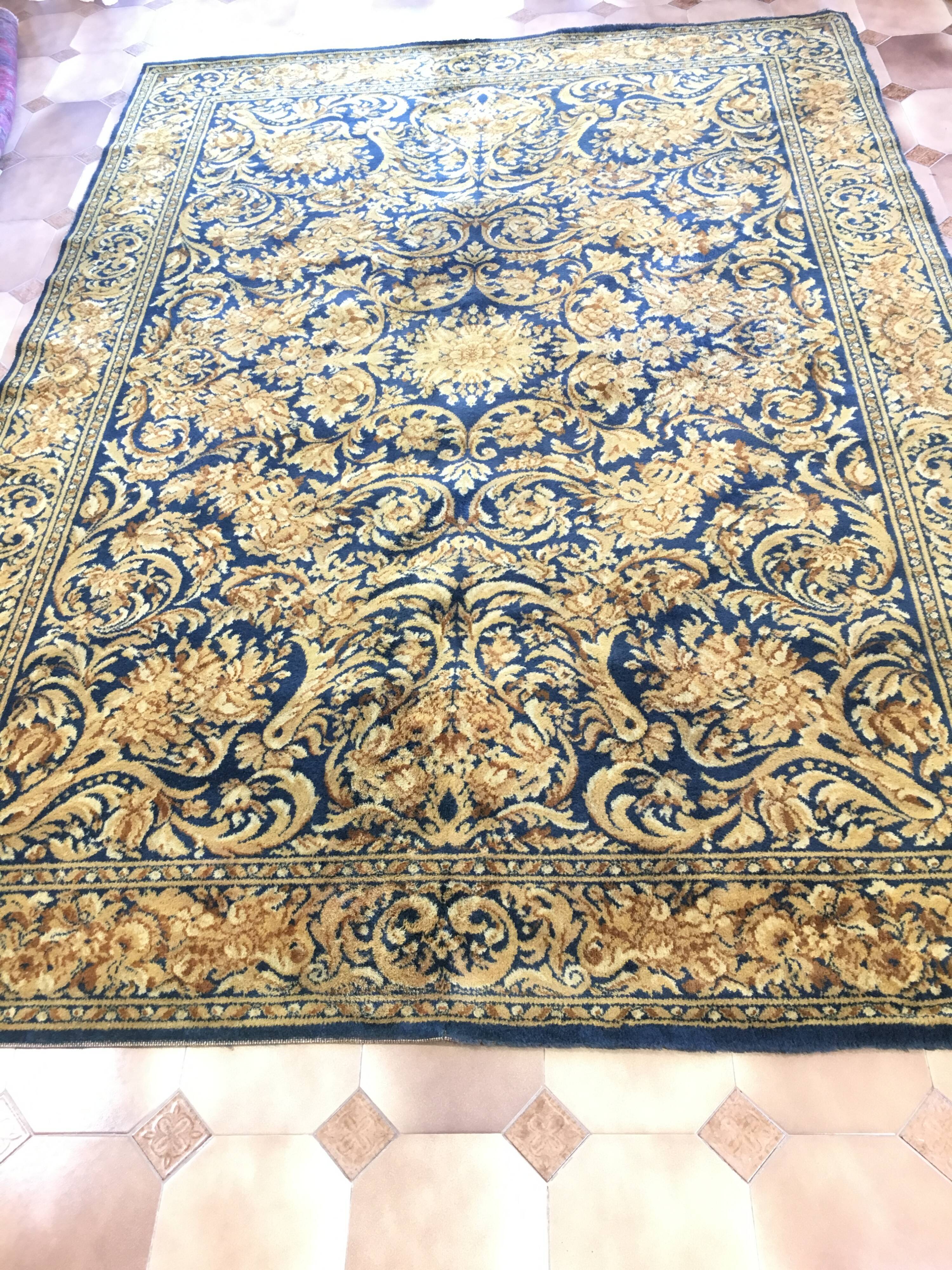 Blue Gold rug vintage 200 x 275 cm