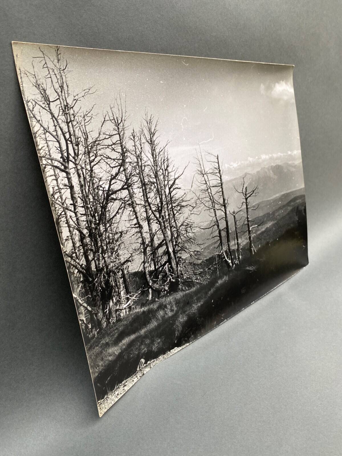 Silver gelatin photograph by Bernard Darot, mountain landscape, 20th century