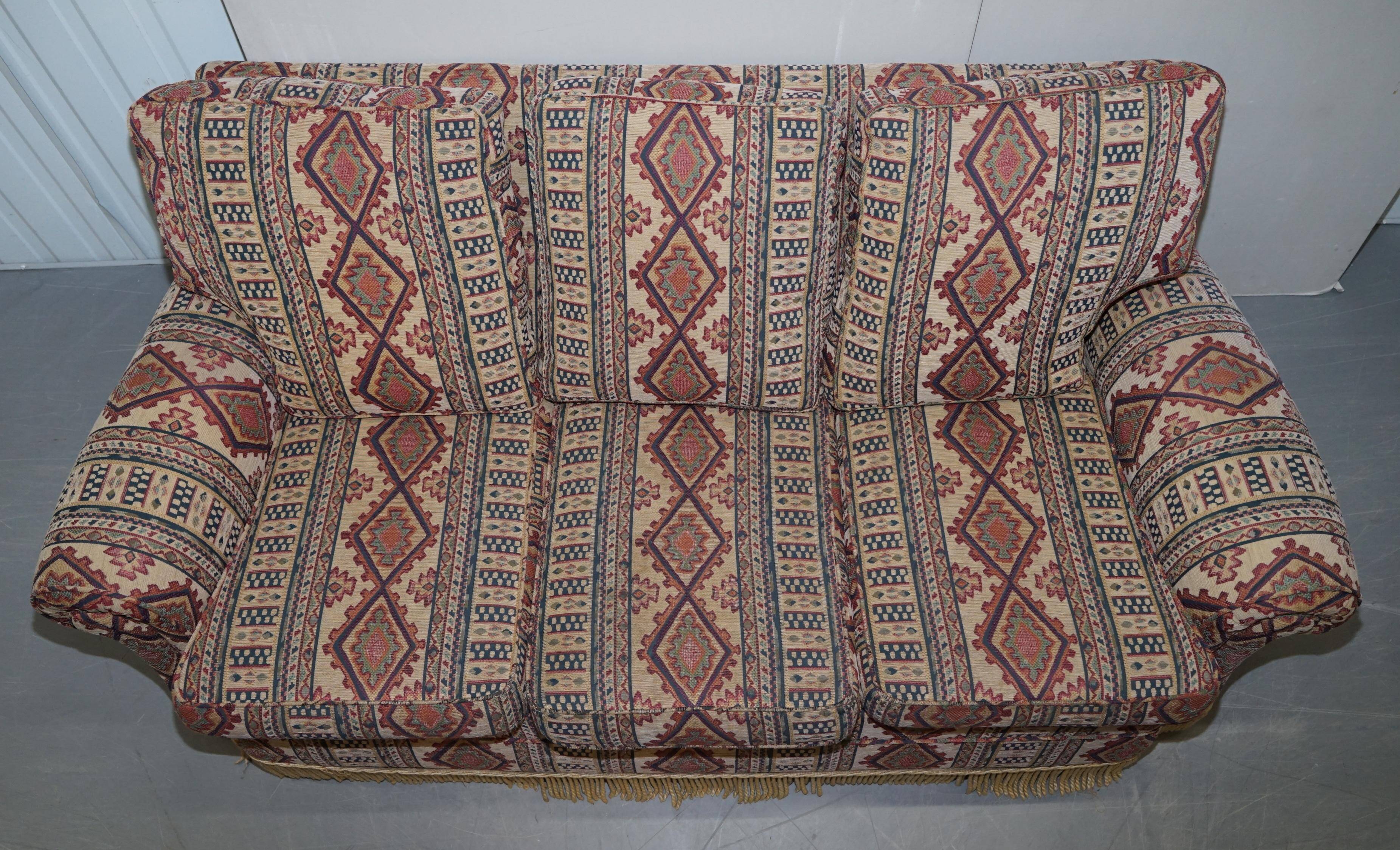 Art Deco style upholstered Kilim sofa