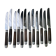 Coffret de 12 couteaux de table La Durollienne  Inox et bois