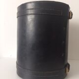 1950 leather paper basket