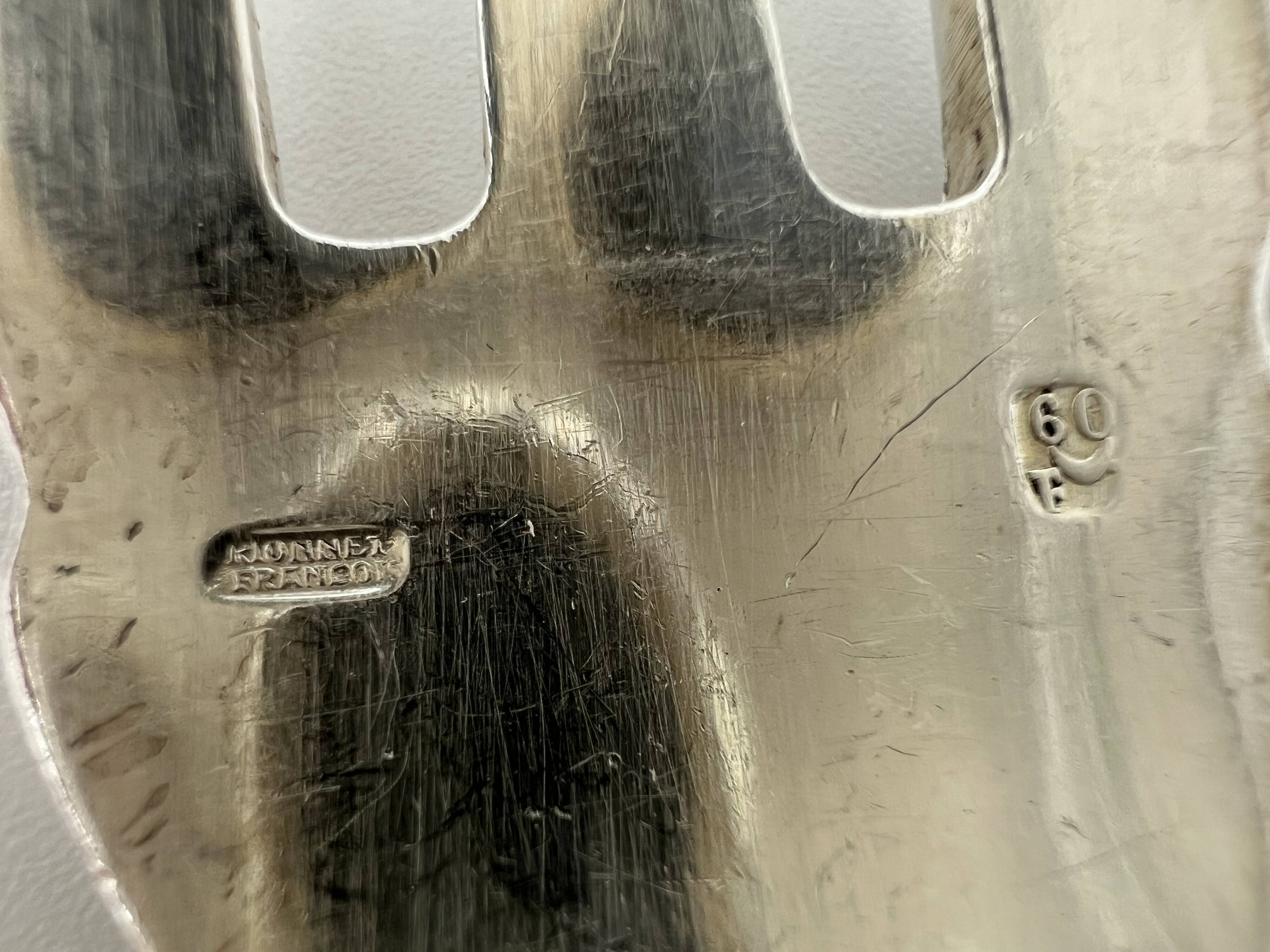 23 François Rionnet France silver-plated fish cutlery sets