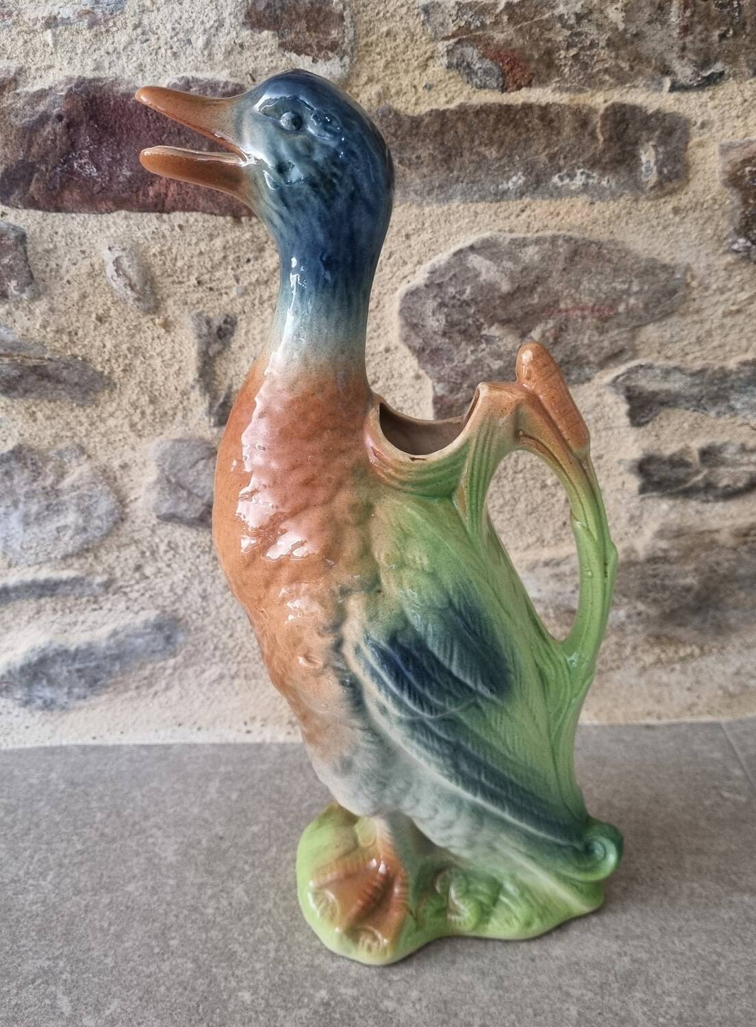 Pichet canard barbotine Saint Clément