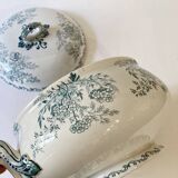 Iron earth soup tureen, Sarreguemines, Eglantine model