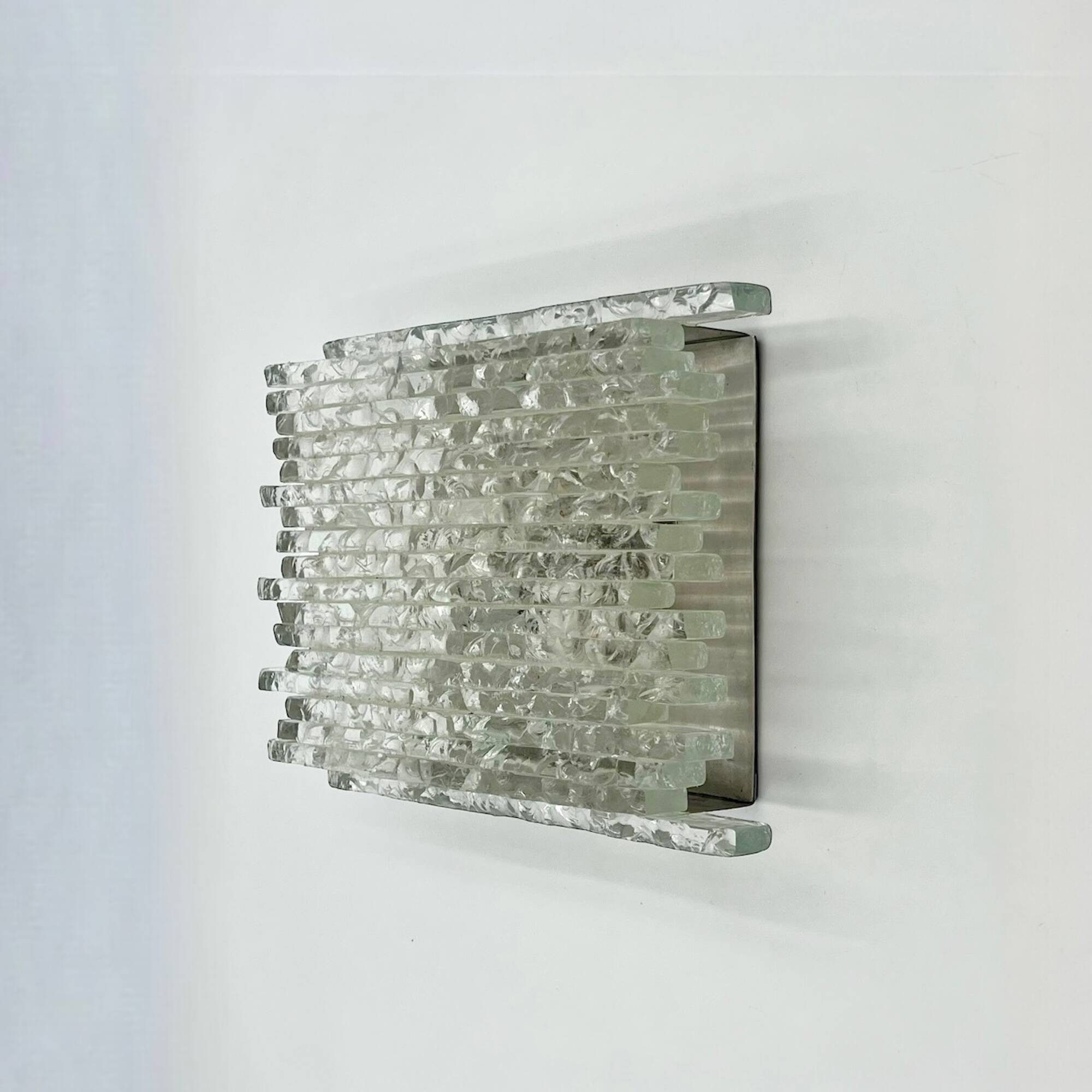 Poliarte glass wall lamp "Vesta", Italy 1970s