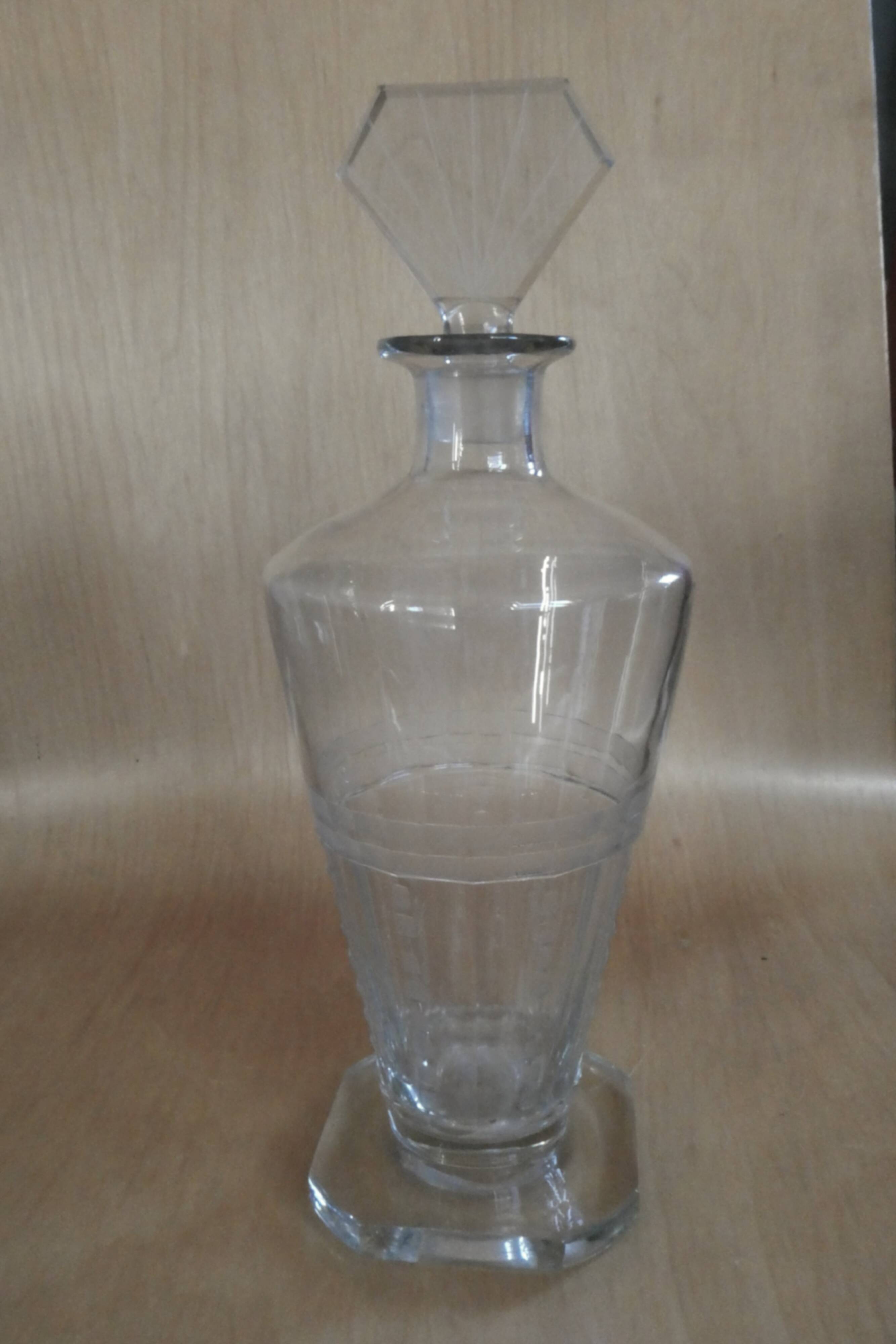Art Deco crystal carafe,