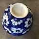 Vintage cup bowl in earthenware with blue floral paint décor - 18.5 cm