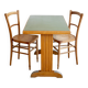 Bistro table and its two 1950s chairs