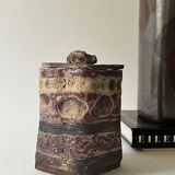 Vintage ceramic closed pocket emptier signed KS