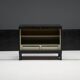 Brutalist De Coene Cabinet in Stained Oak, Belgium, 1970s