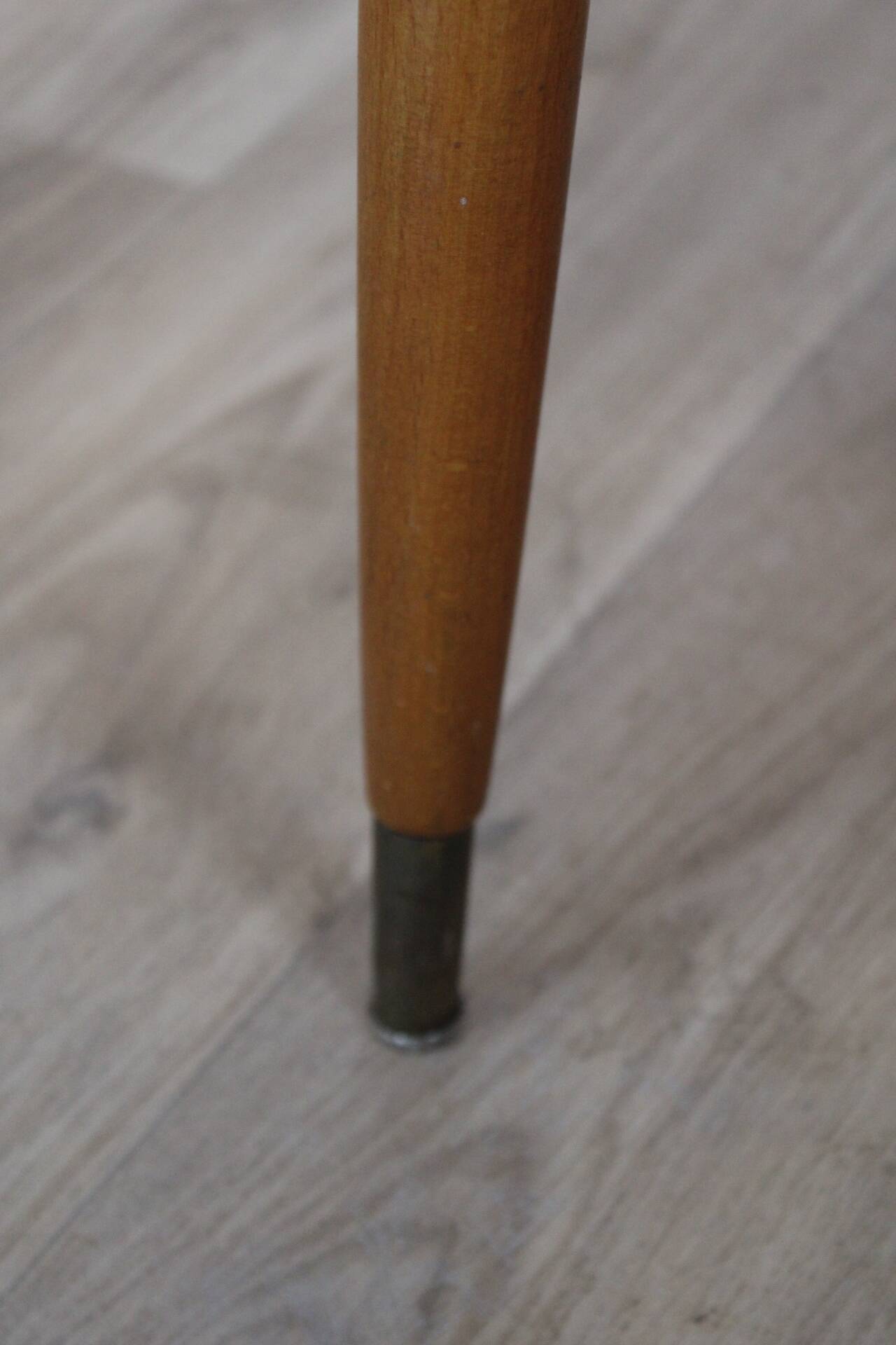 Table basse en teck vintage double plateau 1960 suede