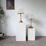 Pair of wicker table lamps from the 60s