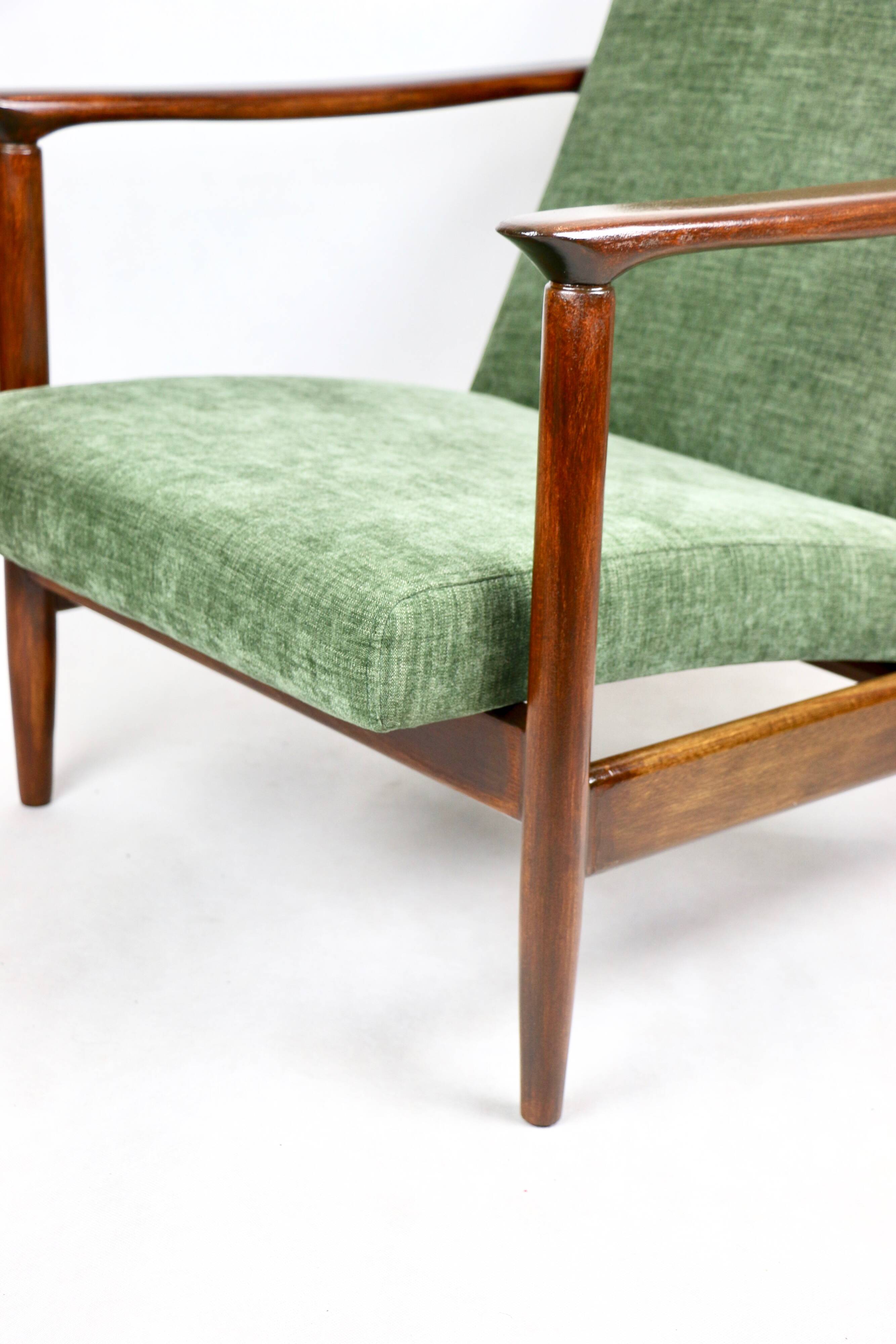 Green Olive GFM-142 Armchair by Edmund Homa, 1970s