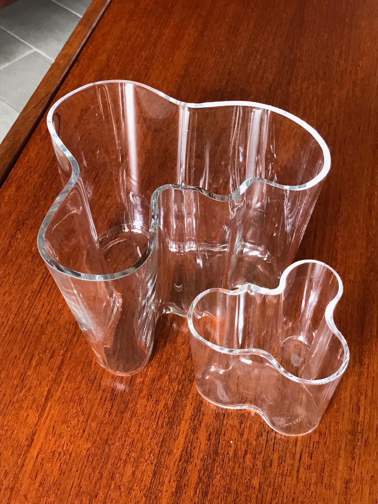 Duo of vases savoy design Alvar Aalto