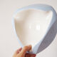 Empty pocket in white and sky blue ceramic 1950