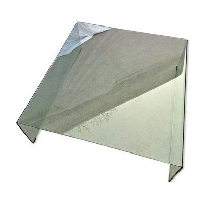 Table de salon en verre cintré