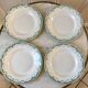 set of 4 flat plates in Terre de Fer Saint Amand model René 19th century