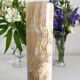 Straight vase in vintage alabaster or onyx