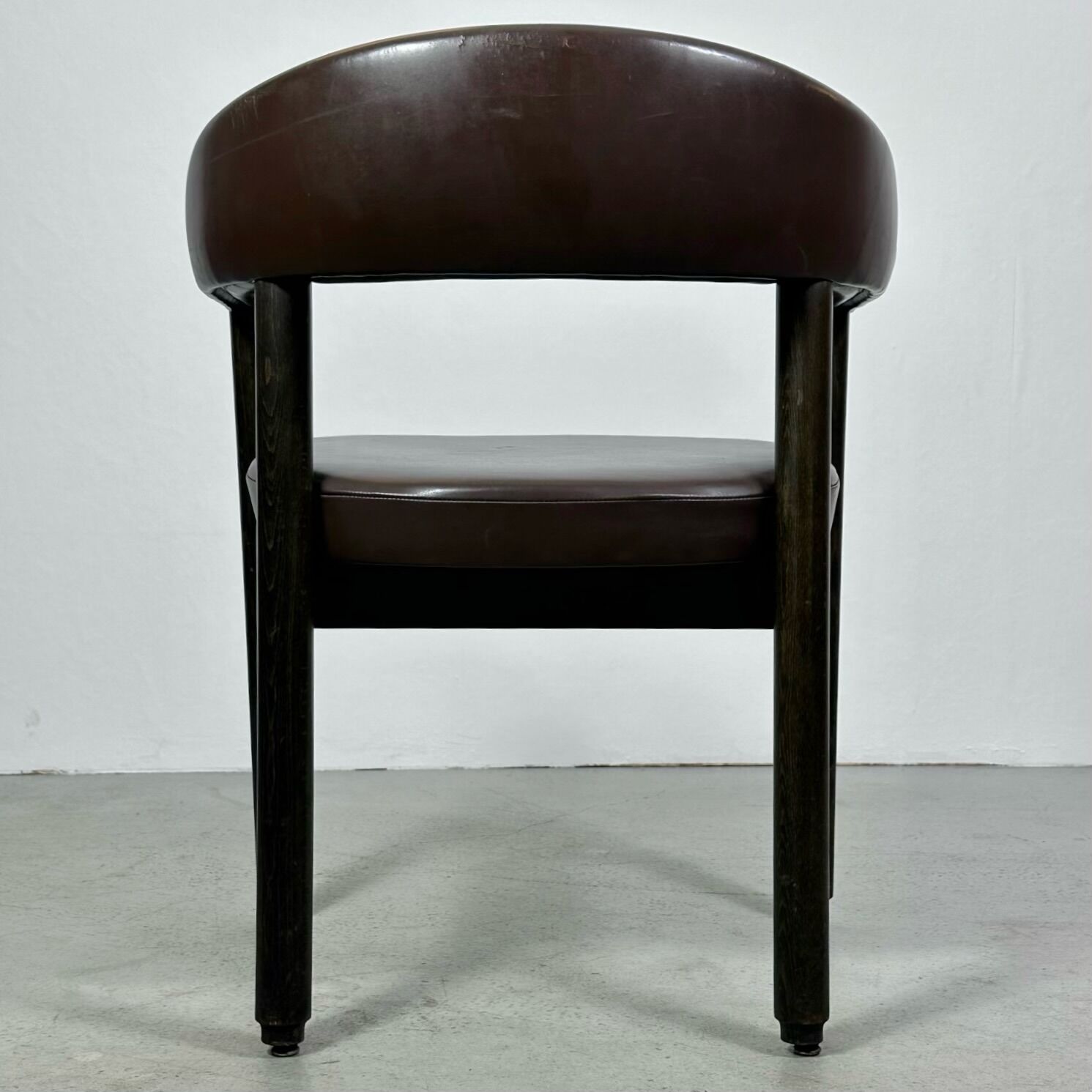 Italian Arm Chair Club Chair in Leather 1980s