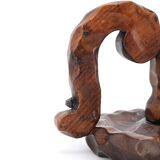 Bougeoir en bois, années 70