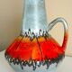 Enameled ceramic pitcher vase, Carstens West Germany, 60s/70s design