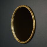 Vintage mirror in a brass frame, Italy, 1950s.