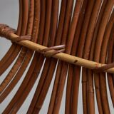 Italian Cane Garden Armchair, 1970s