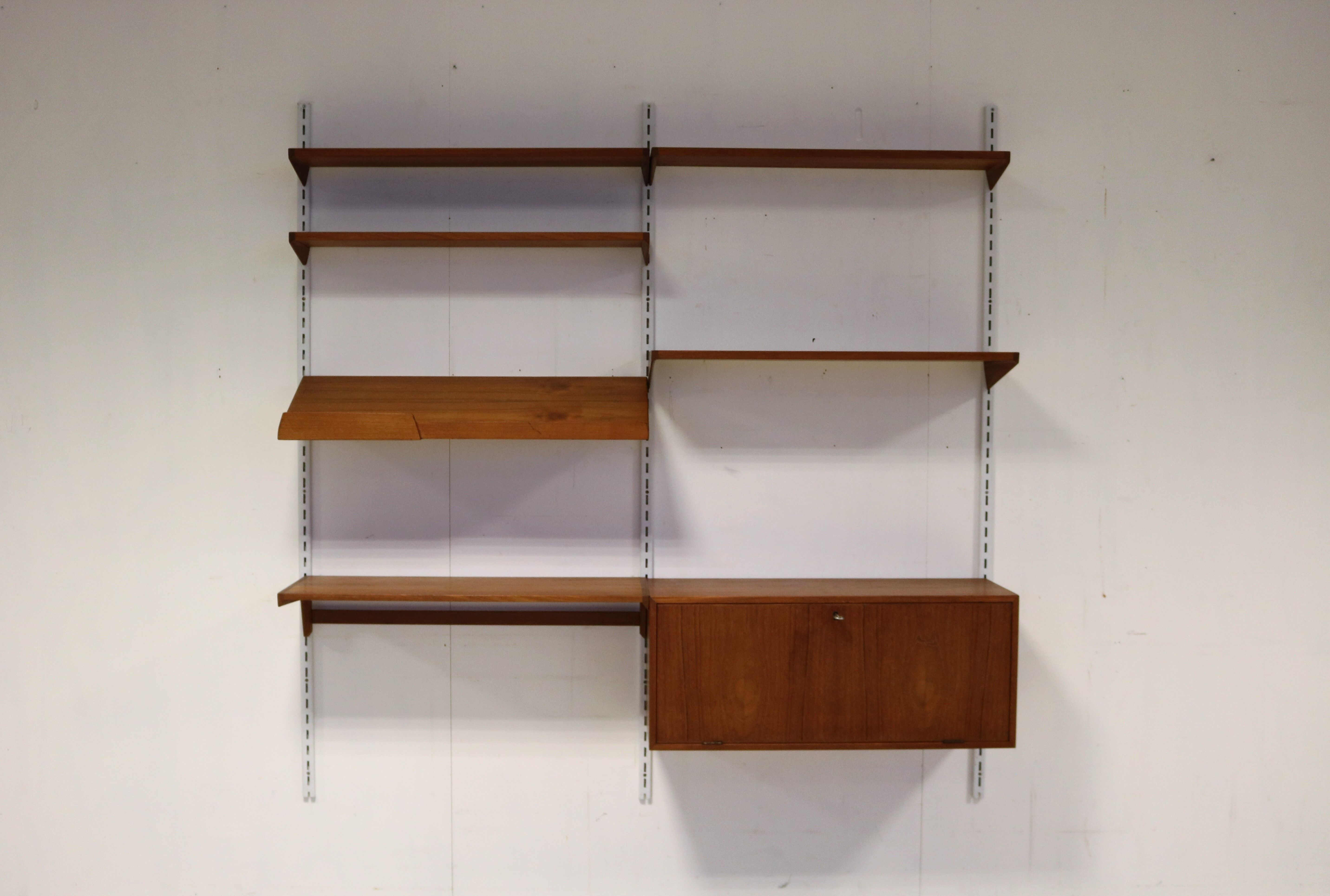 Vintage teak wall unit by Kai Kristiansen
