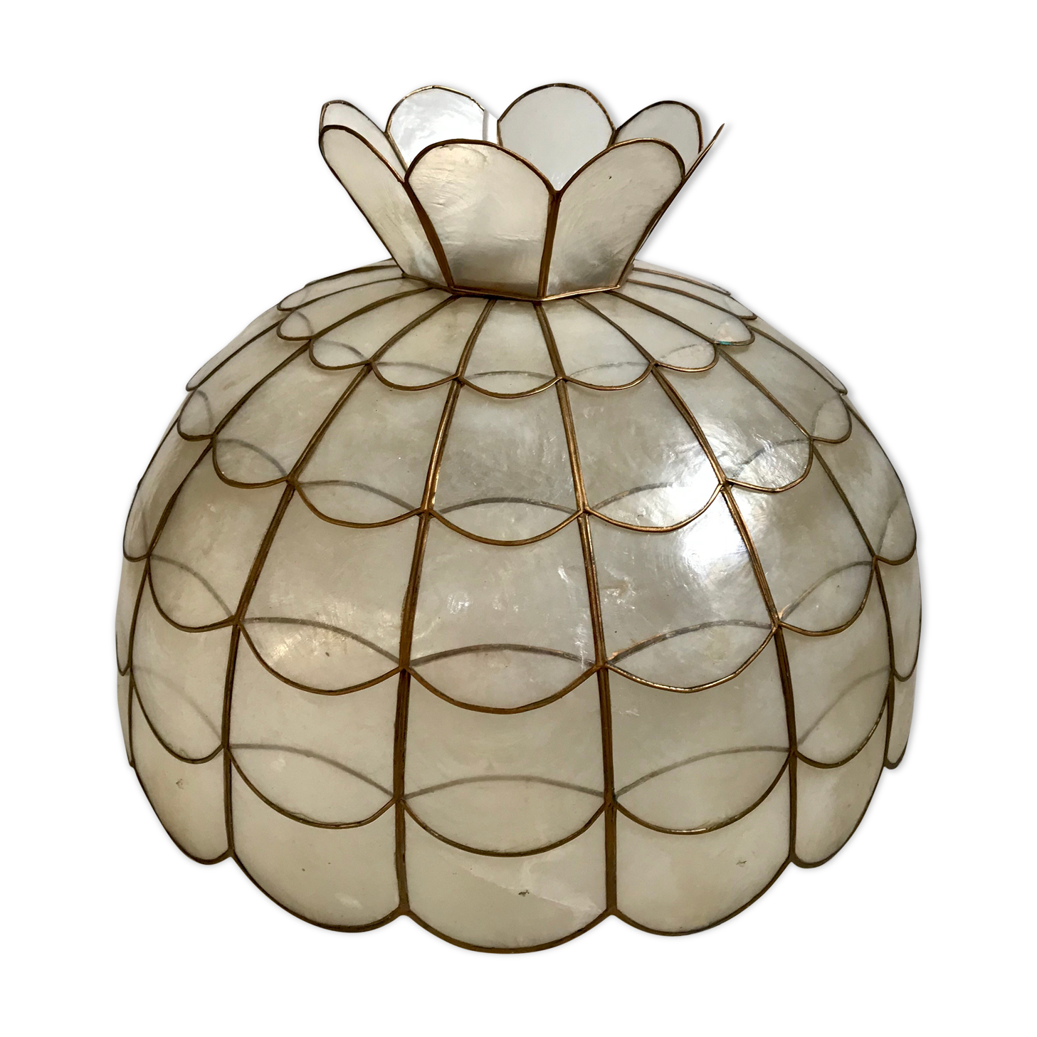 Vintage mother-of-pearl hanging lamp
