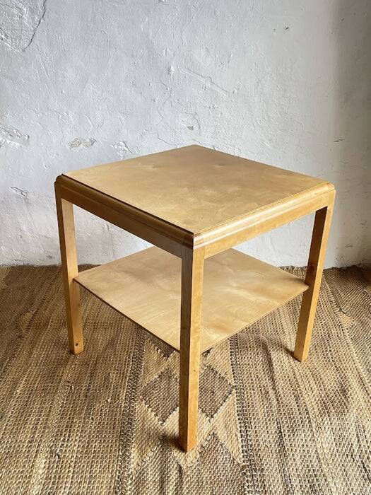 Swedish modern birch side table, late 20th century