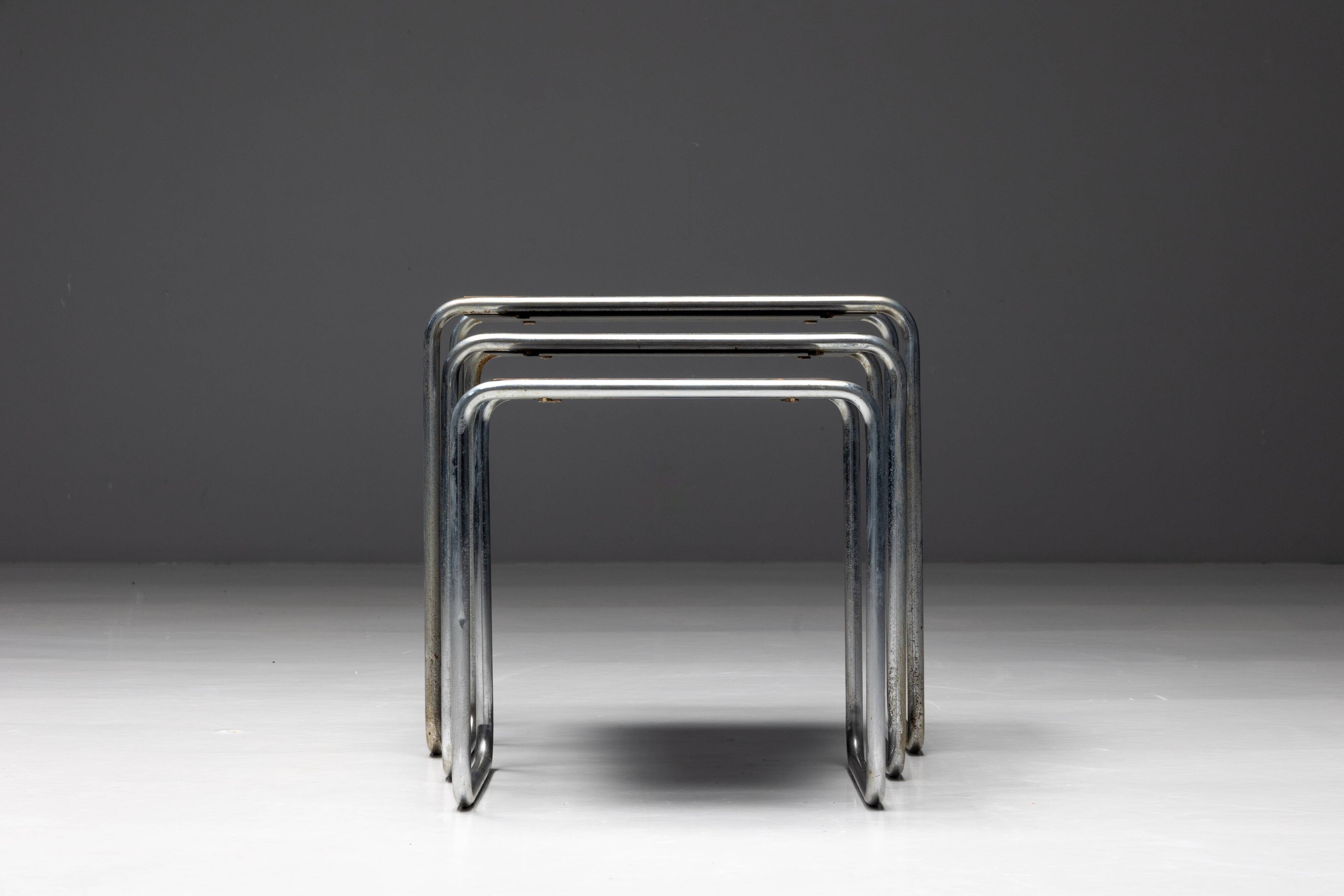 First Edition Side Tables by Marcel Breuer for Thonet, Germany, 1930s