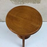 Stool former painter tripod adjustable screw 70s vintage wooden