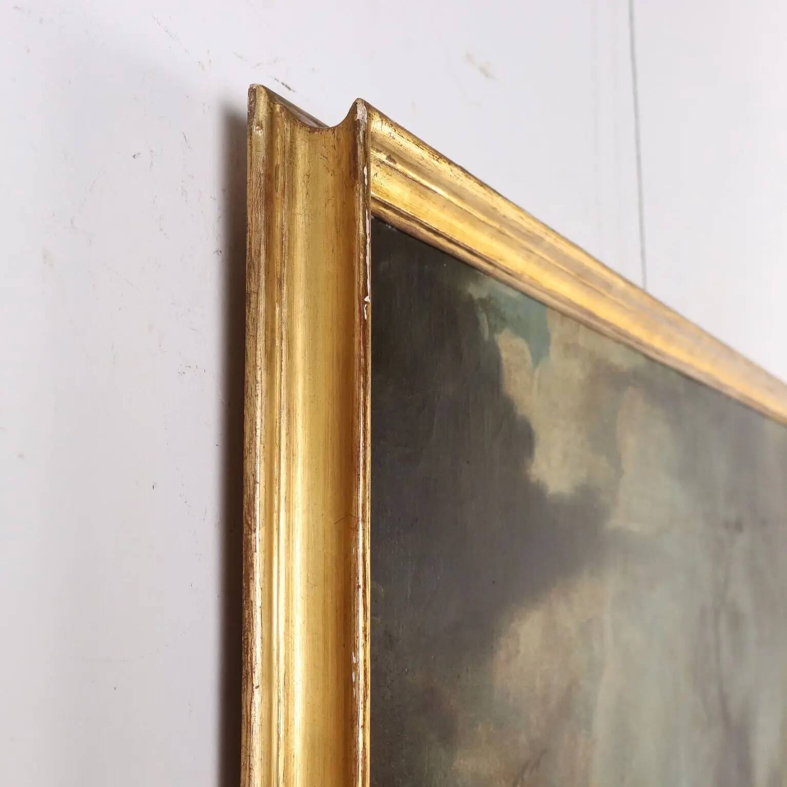 Old oil painting on canvas, French school, 18th century