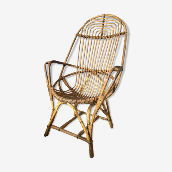 Rattan armchair