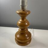 Turned wooden lamp base
